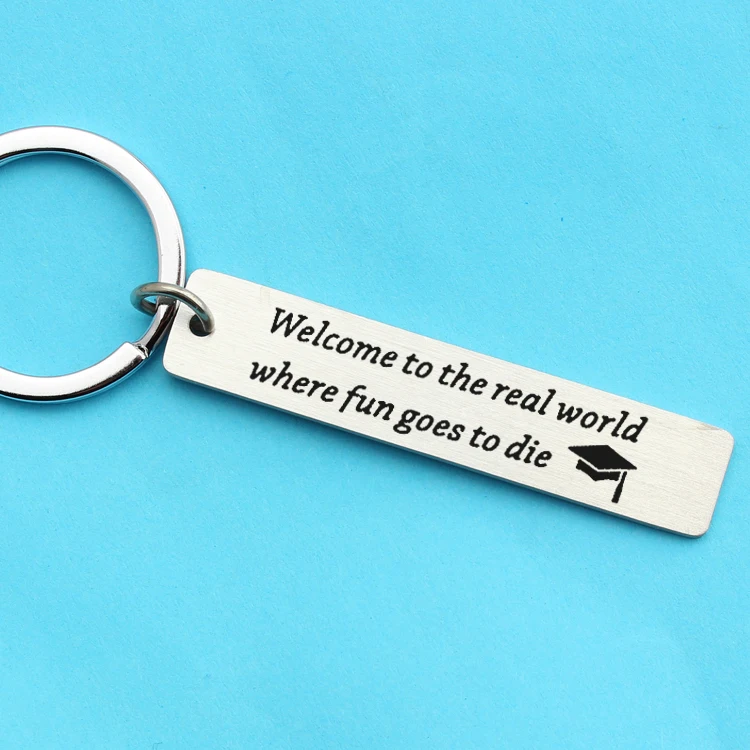 Индивидуальные Имя 2019 Выпускной брелок из нержавеющей стали &quotДобро пожаловать