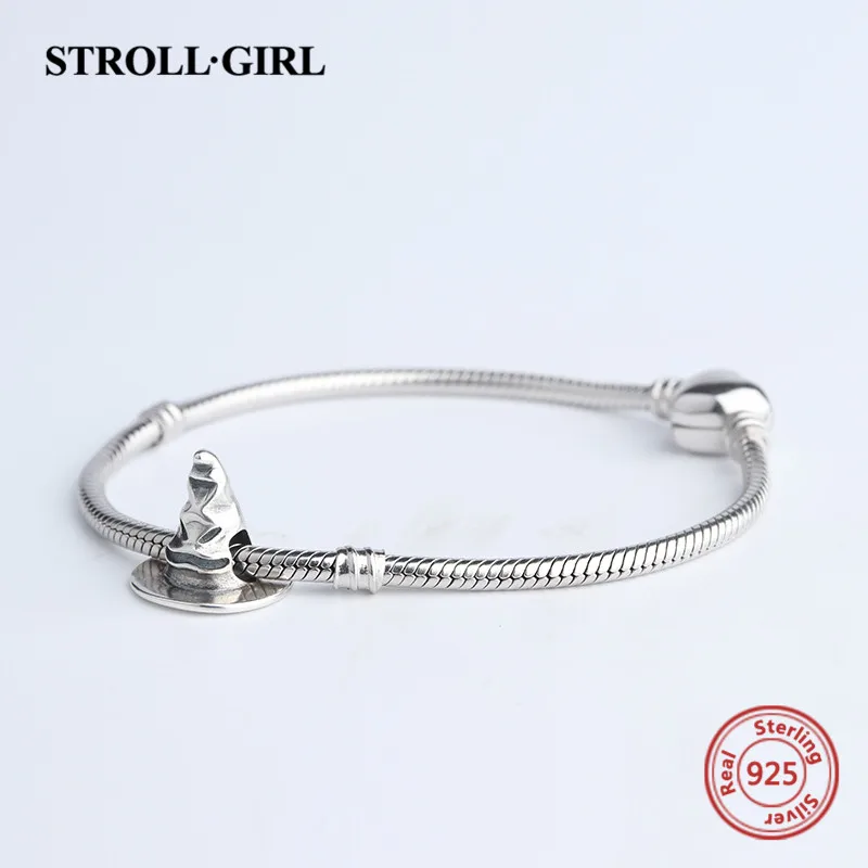 Stellgirl Горячая 925 стерлингового серебра "шляпа" окислительная Подвеска бусины подходят браслет Pandora для женщин для украшения подарка