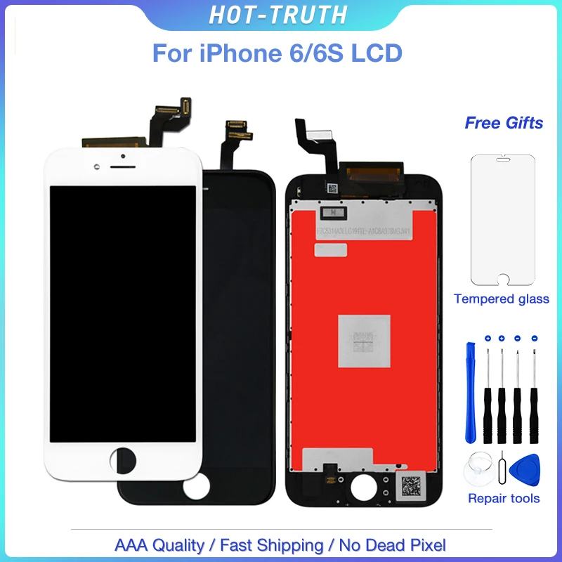 1 шт. AAA для iPhone 6 6s дигитайзер в сборе запасные части экрана с 3D сенсором 4 7