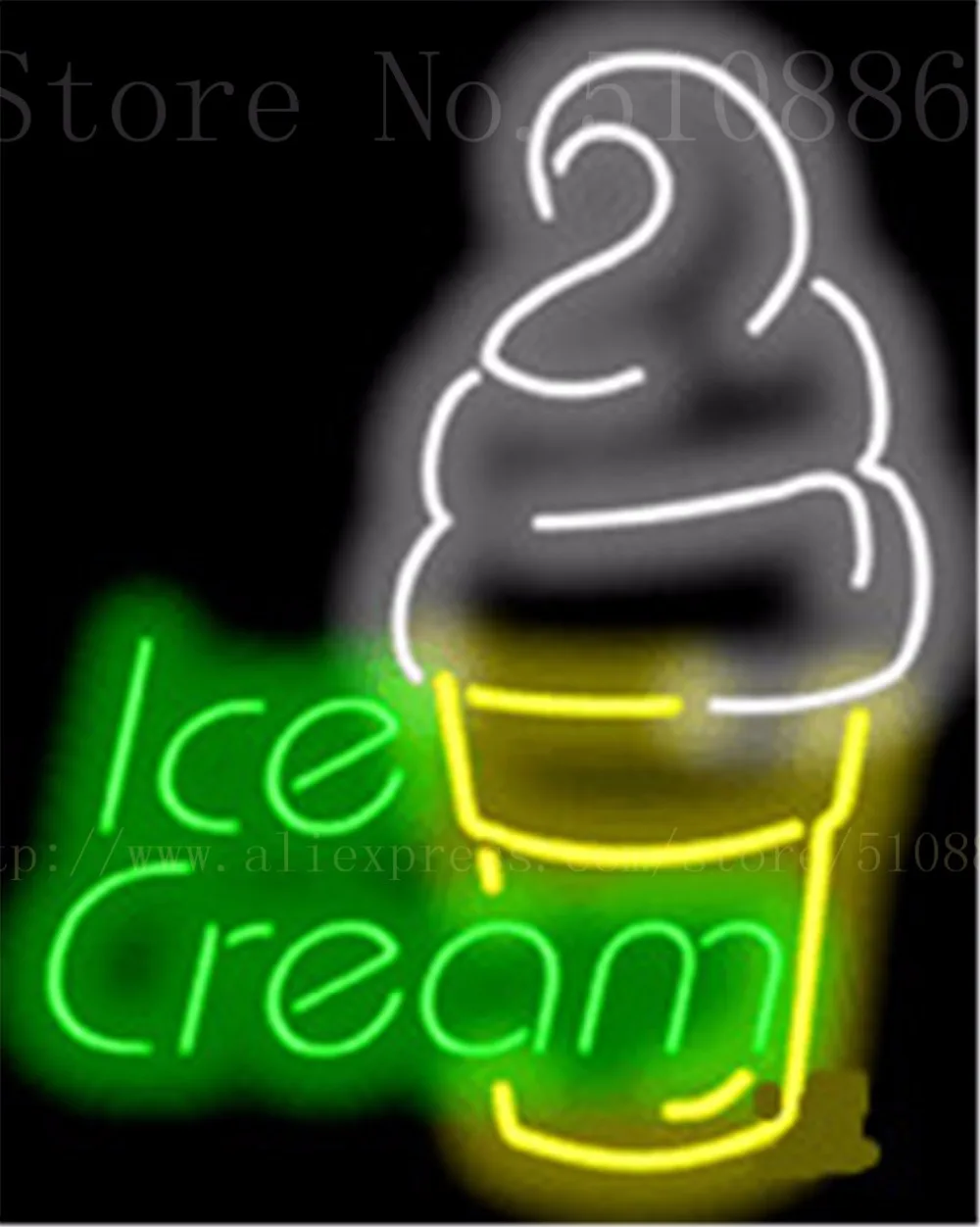 17*14&quot Soft Serve Ice Cream NEON SIGN REAL GLASS BEER BAR PUB LIGHT SIGNS store display Restaurant Shop Advertising Lights | Освещение