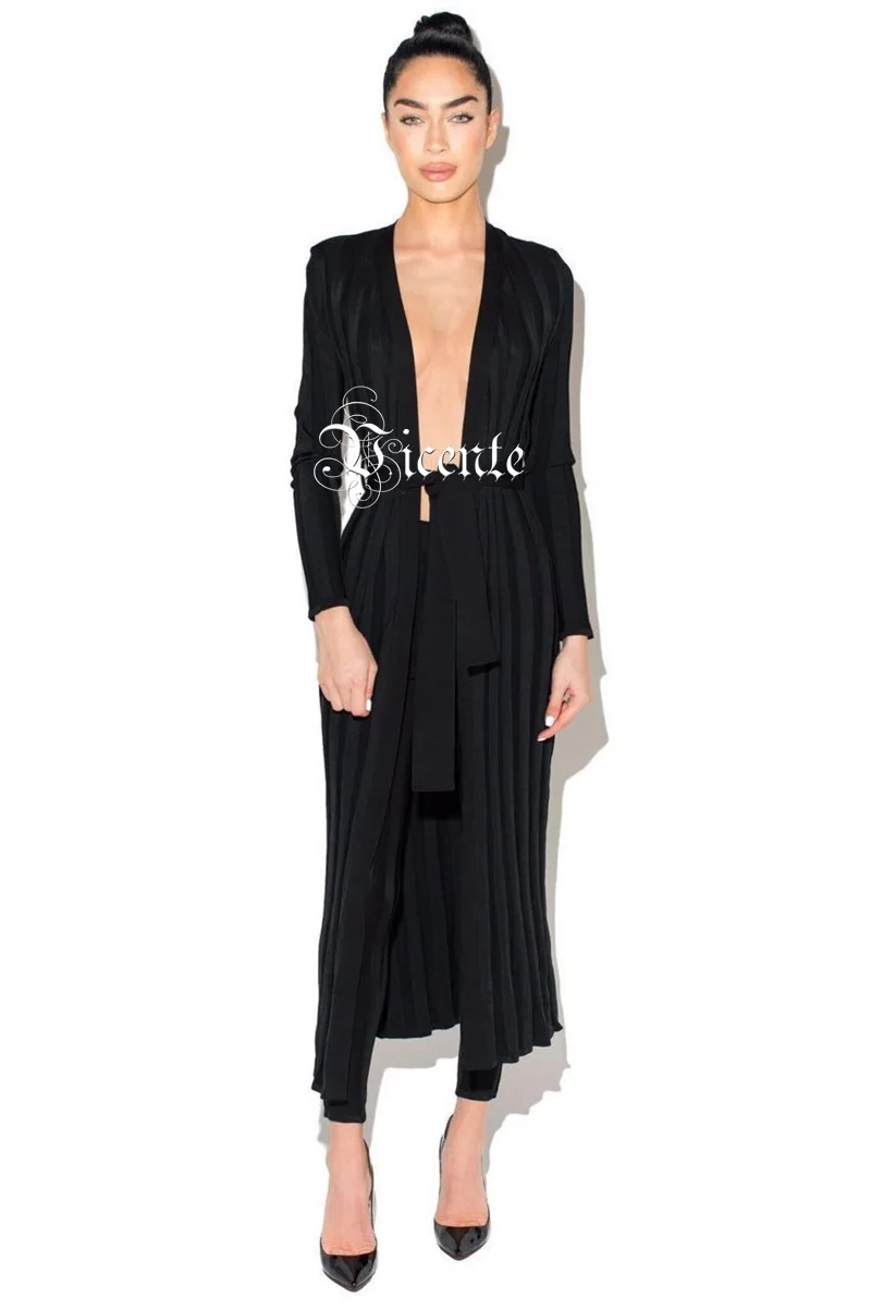 Распродажа! VC 2020 новый шикарный элегантный полосатый шнуровка с длинным рукавом V