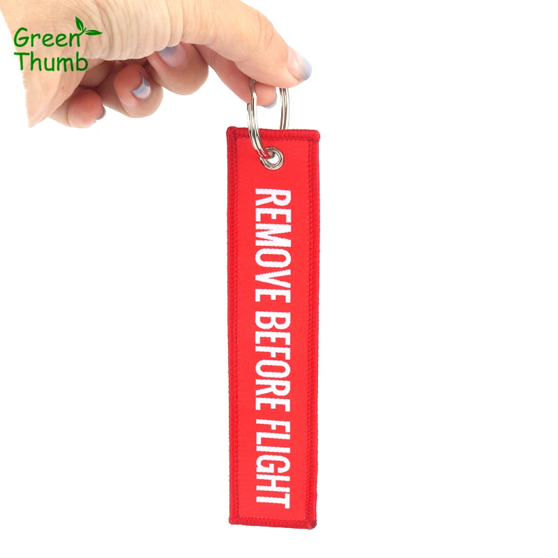 

1pc 13*3cm Red Commemorative Key Chain REMOVE BEFORE FLIGHT High Quality Aviation Gift Accessories