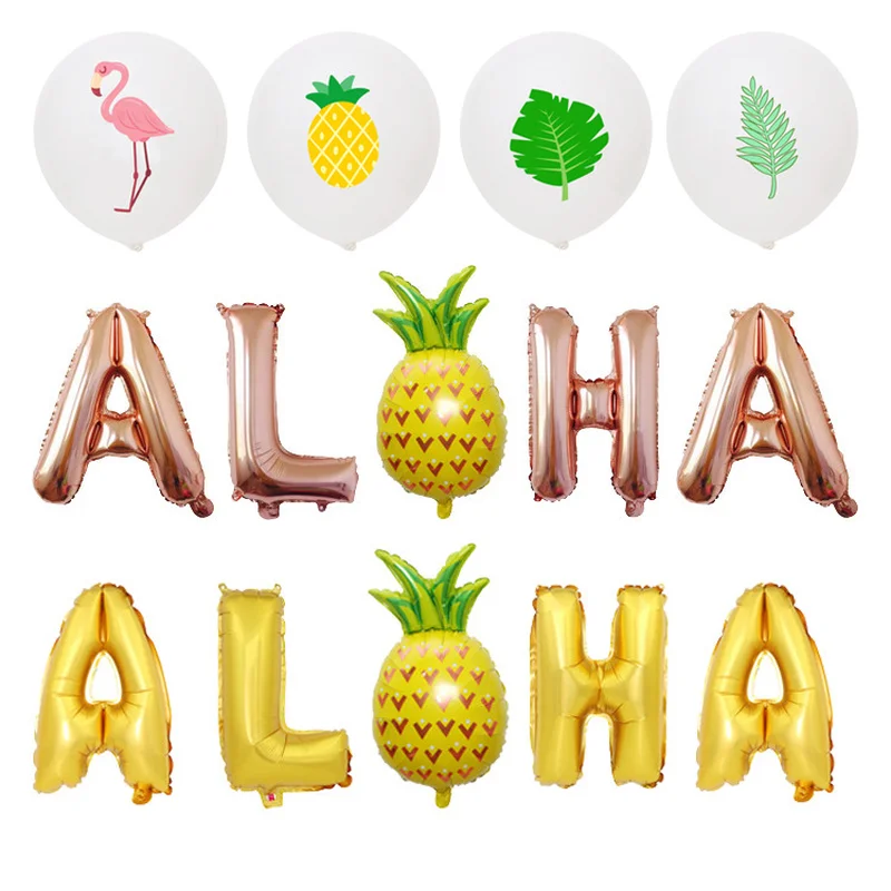 16-дюймовая алюминиевая фольга с надписью ALOHA фламинго аксессуары для вечерние РА