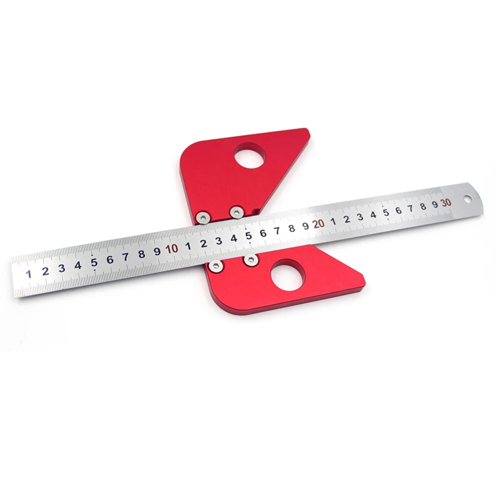 

Aluminium Alloy 45 Degree Angle Round Center Line Scribe for Carpenter Round Heart Ruler Layout Gauge DIY Woodworking Tools