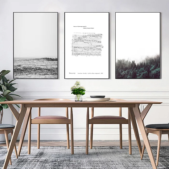 Nordic Decoration Forest Wall Art Canvas Poster Minimalist Print Painting Landscape Picture For Living Room Home Decor | Дом и сад