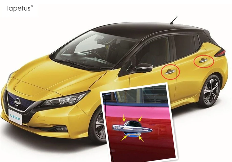 Аксессуары Lapetus для Nissan Leaf 2018-2020 хромированная дверная ручка в автомобиле крышка