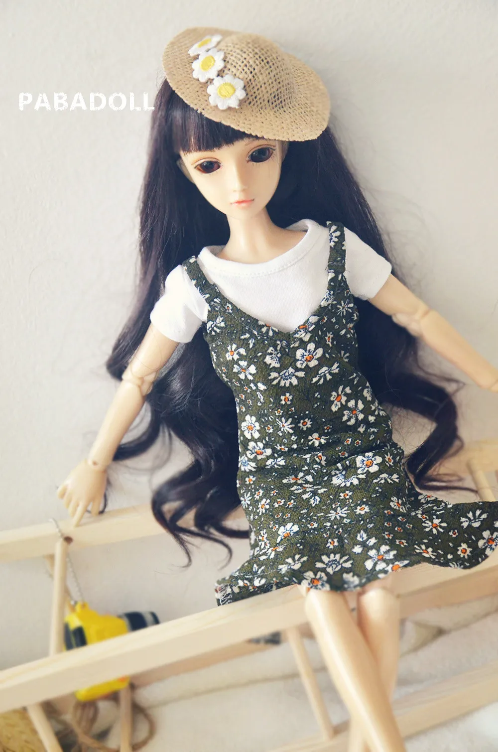 Летнее шифоновое цветочное длинное платье + футболка для шарнирной куклы 1/6 YOSD 1/4