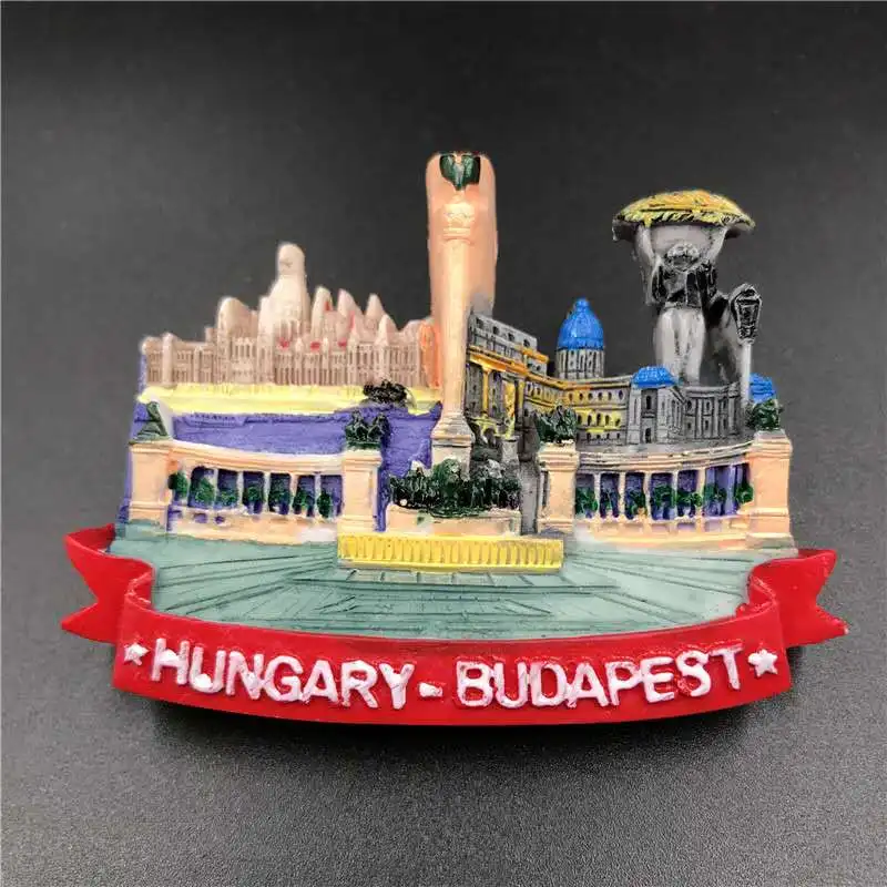 Budapest Hungary resin fridge magnet hand-painted Tourism Souvenirs Refrigerator Magnetic Stickers | Дом и сад