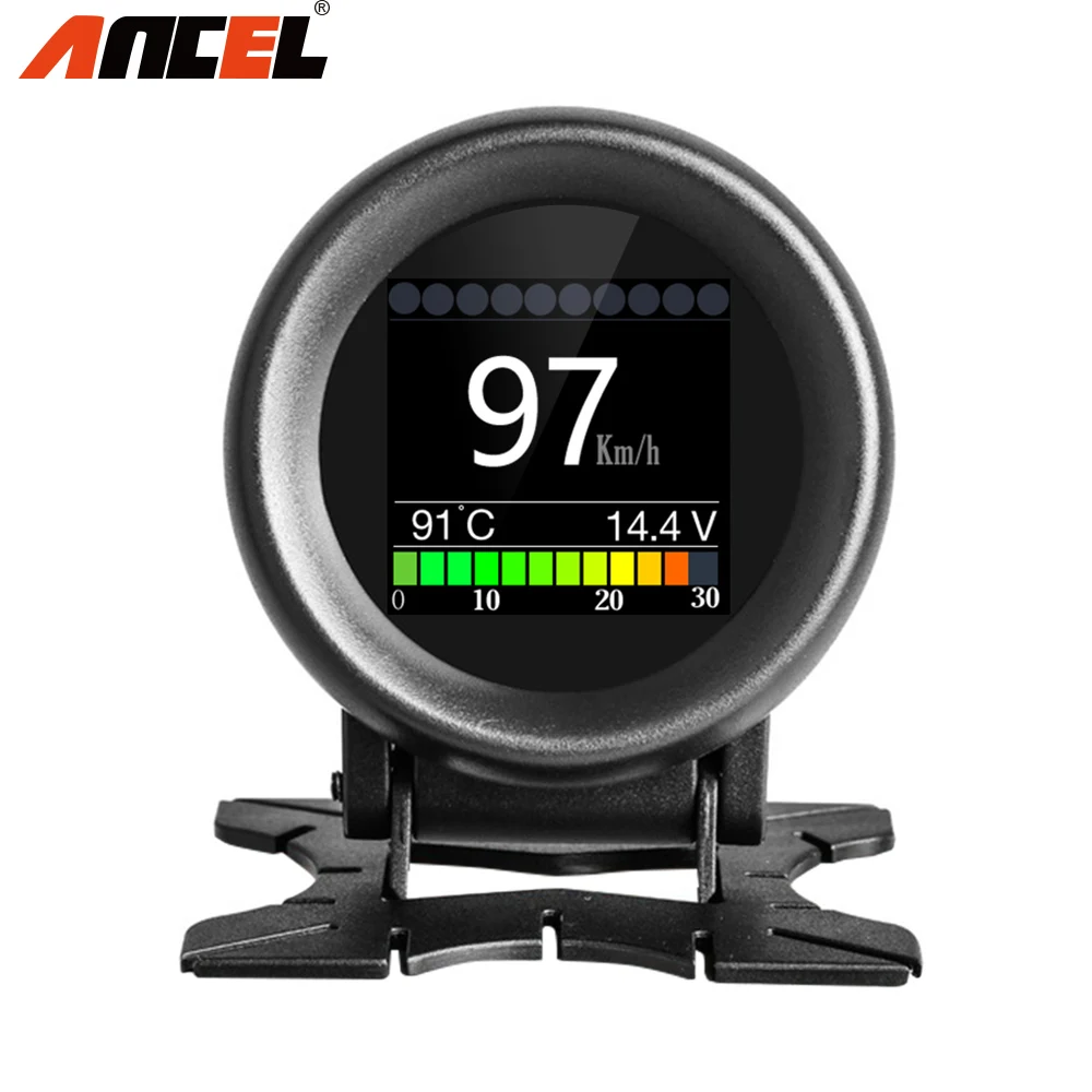 ANCEL A205 бортовой компьютер для автомобиля OBD2 цифровой измеритель расхода топлива
