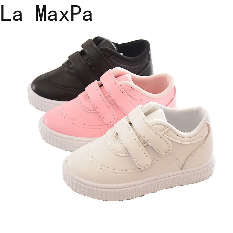 La MaxPa/2019 г. Тонкие белые прогулочные туфли с мягкой подошвой детская кожаная обувь