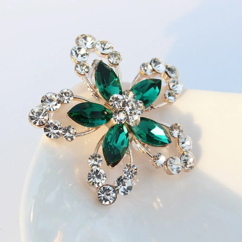 TODOX Brooch new Fashion beauty Women gold Zinc Alloy colorful crystal exquisite flower pins hot sale party wedding Gift for man | Украшения