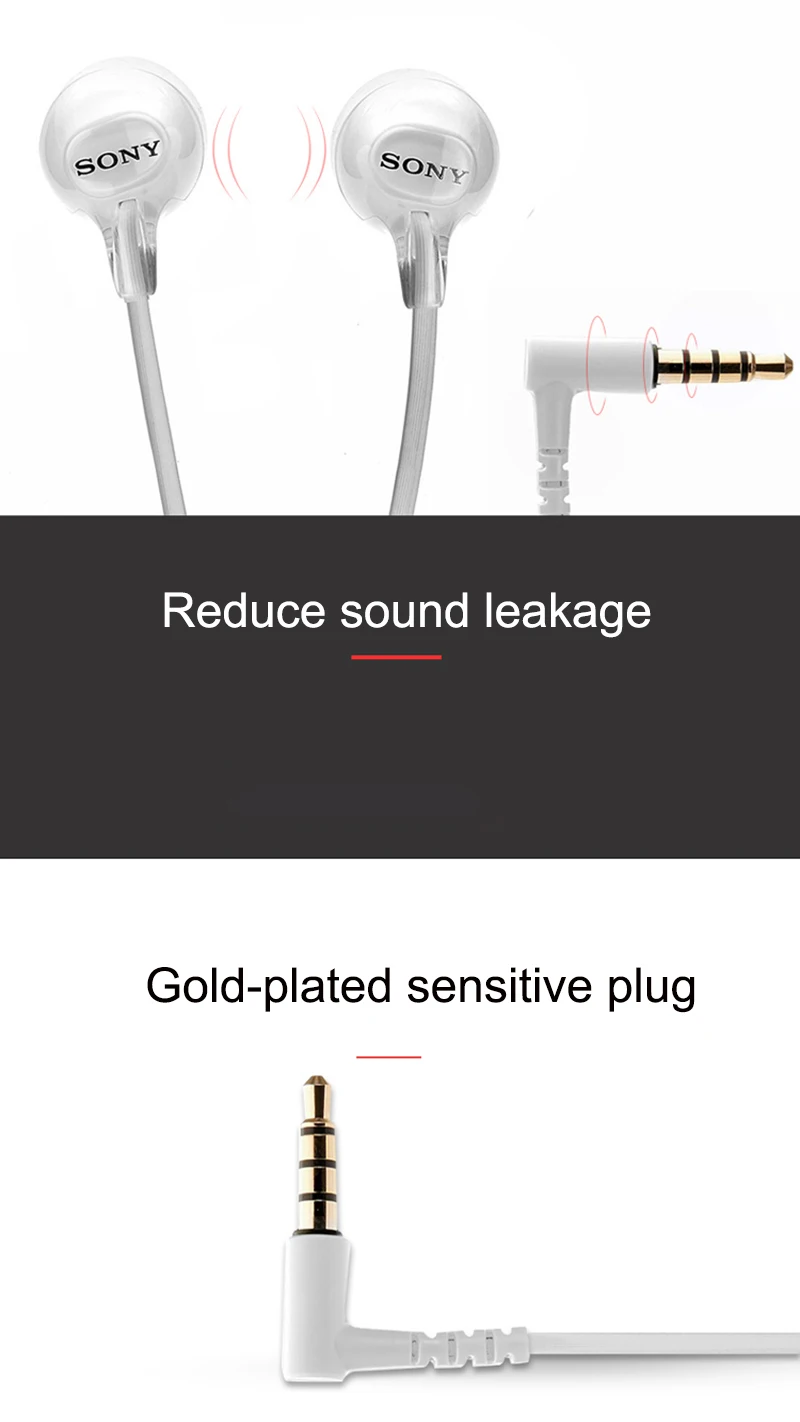 Наушники sony MDR-EX15AP наушники-вкладыши сабвуфер телефонная гарнитура Кабель управление звонком для samsung
