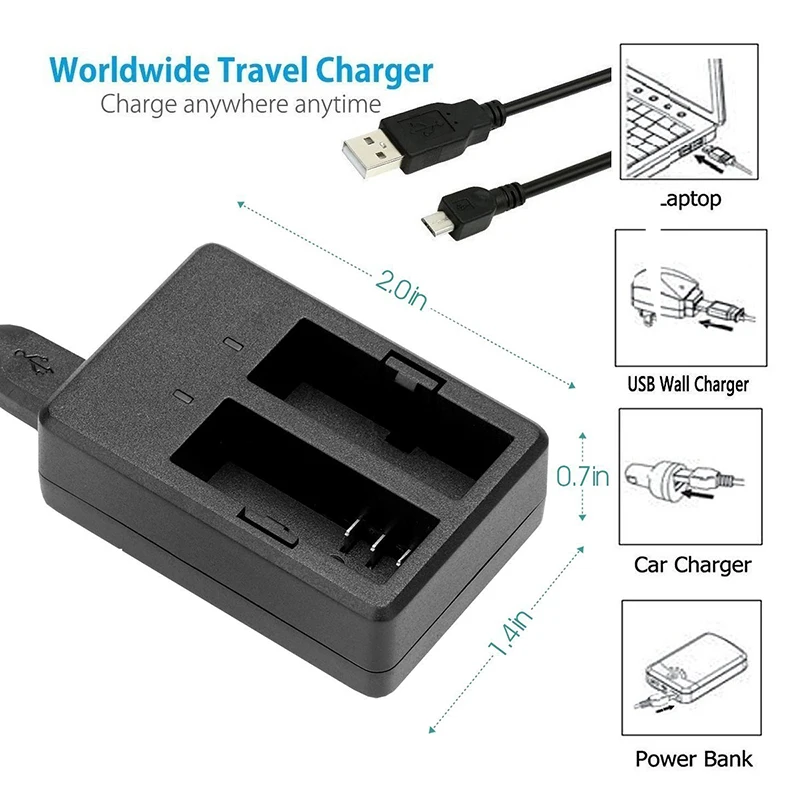 2 шт. аккумулятор для экшн камеры Eken H9 H9R H8 H8R SJ4000 SJ5000 Gitup Andoer Thieye|battery battery battery|batteries