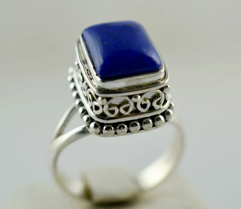 yi qi pin Women's Jewelry Fashion Silver blue Ring Gemstone Birthday Gift Bridal Engagement Rings | Украшения и аксессуары