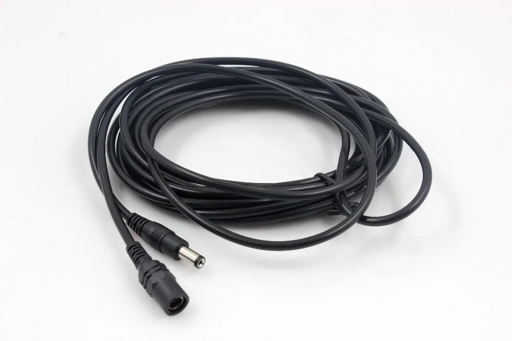 Удлинитель питания Techage для камеры видеонаблюдения 5 м 5x2 1 мм|plug sleeve|socket blackplug iec |