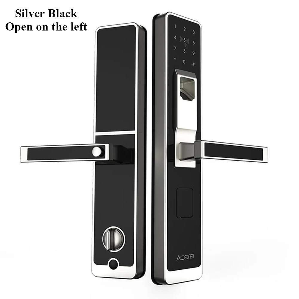 Silver Black left Aqara умный Дверной сенсорный замок ZigBee соединение для домашней безопасности анти-подсмотреть дизайн Поддержка IOS Android смартфон - Цвет: Silver Black left
