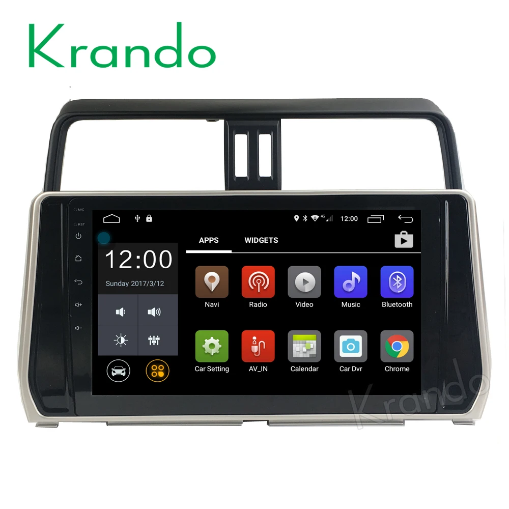 

Krando 10,1 "Android 7,1 Автомобильная навигационная и мультимедийная система для toyota prado 2018 audio radio gps dvd player WIFI 3G DAB +