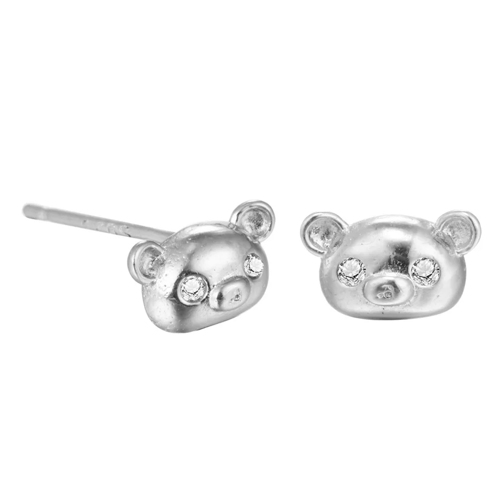 Серьги гвоздики маленького размера в виде мишки тедди|animal stud earrings|bear earringsfashion