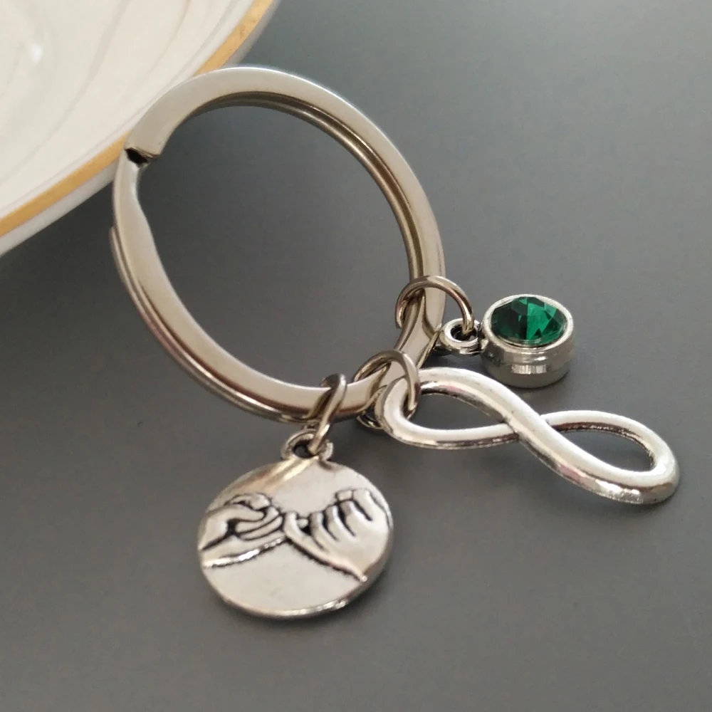 Подарок для лучшего друга брелок somble Infinity Keychin BBF обещание розово-брелок
