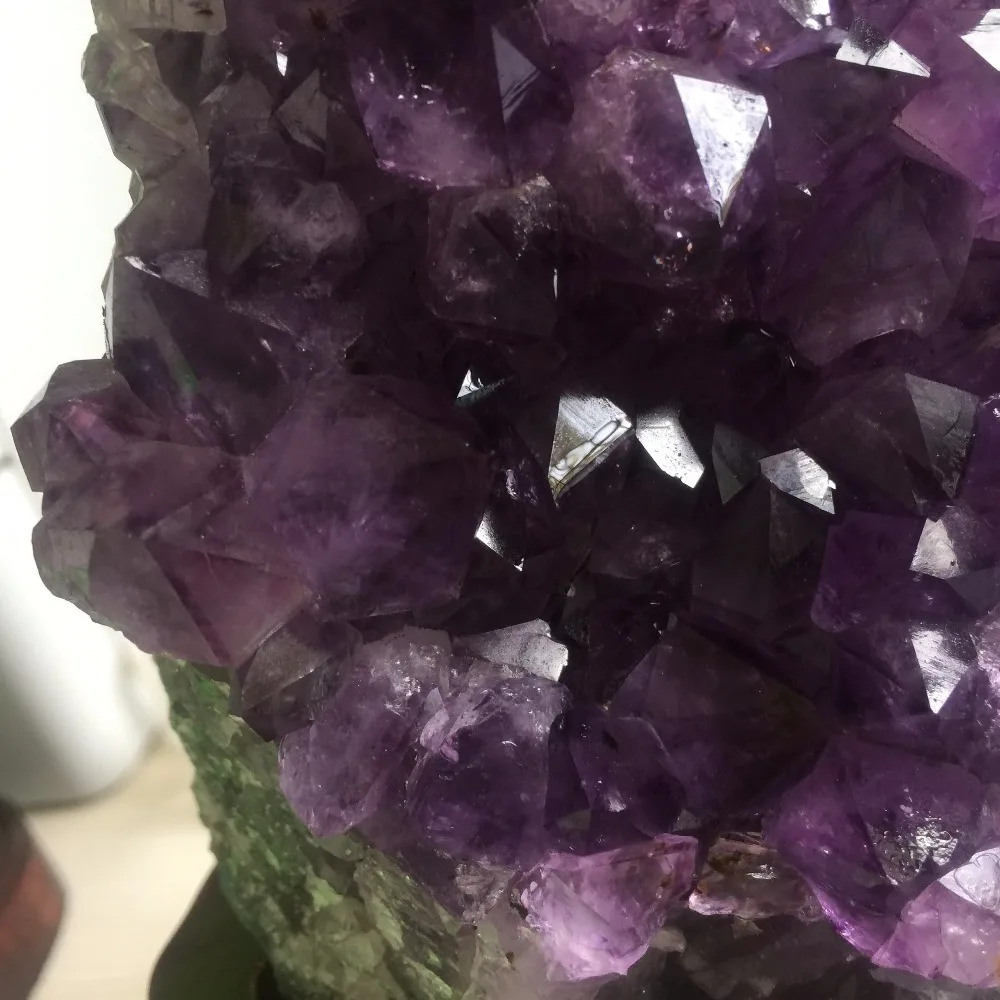 A2-1. 1 кг красивая КВАРЦЕВЫЙ Purply аметистовый геодезический с лечебным действием, образцы точек образец кварца с украшением в виде кристаллов Feng shui продукты