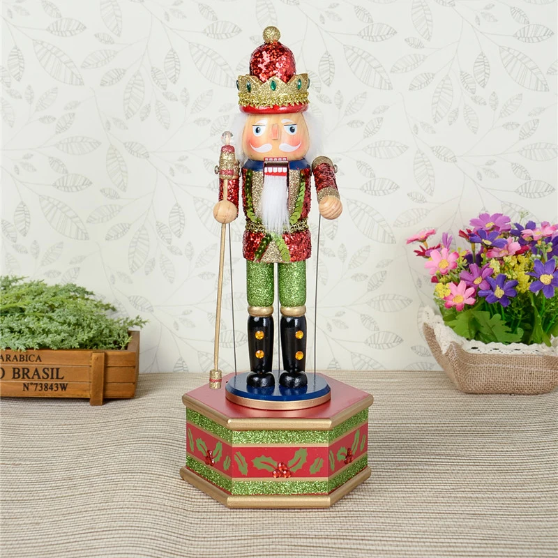 Игрушка HT057 31 см Музыкальная шкатулка с красивыми рисунками грецкий орех солдаты