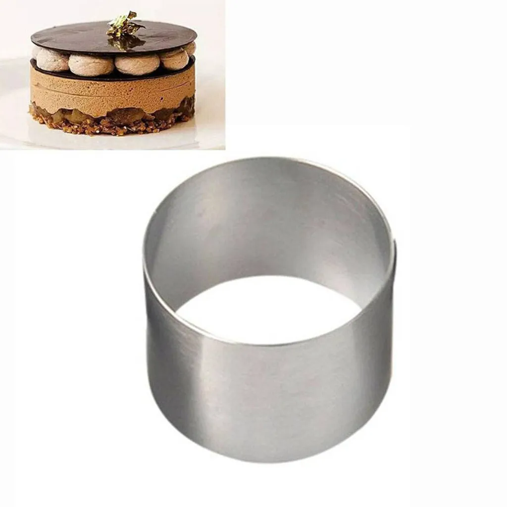 

Cookies Mould Cake Mold Fruit Cutter Mould Stainless Steel Round Circle Cookie Mold Mousse Cake Ring Baking Pastry Tool 1J2