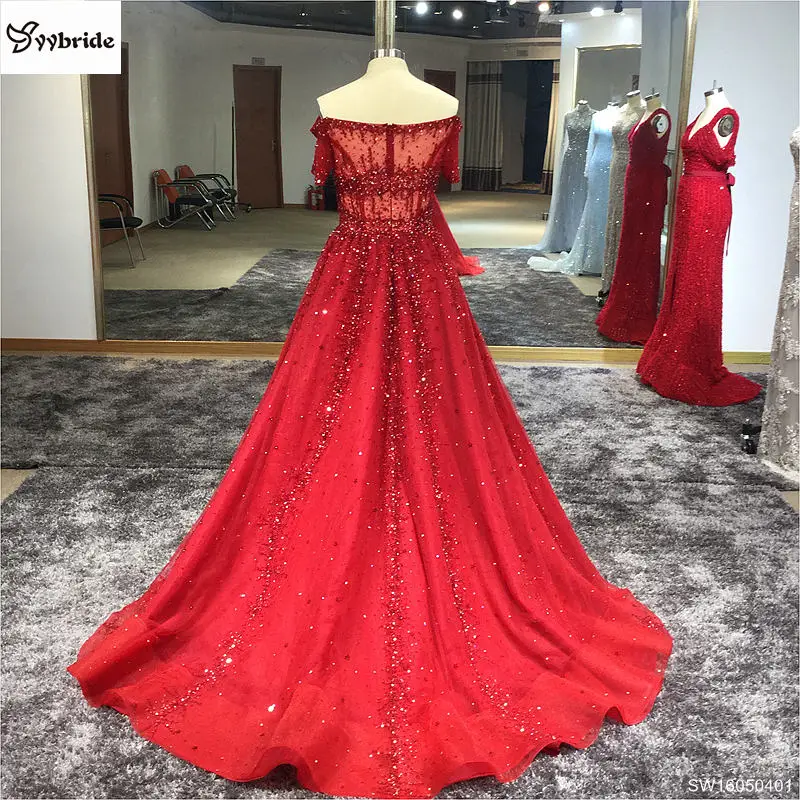 Robe De Soiree красное вино 2020 бисероплетение сексуальные платья с рукавами крылышками