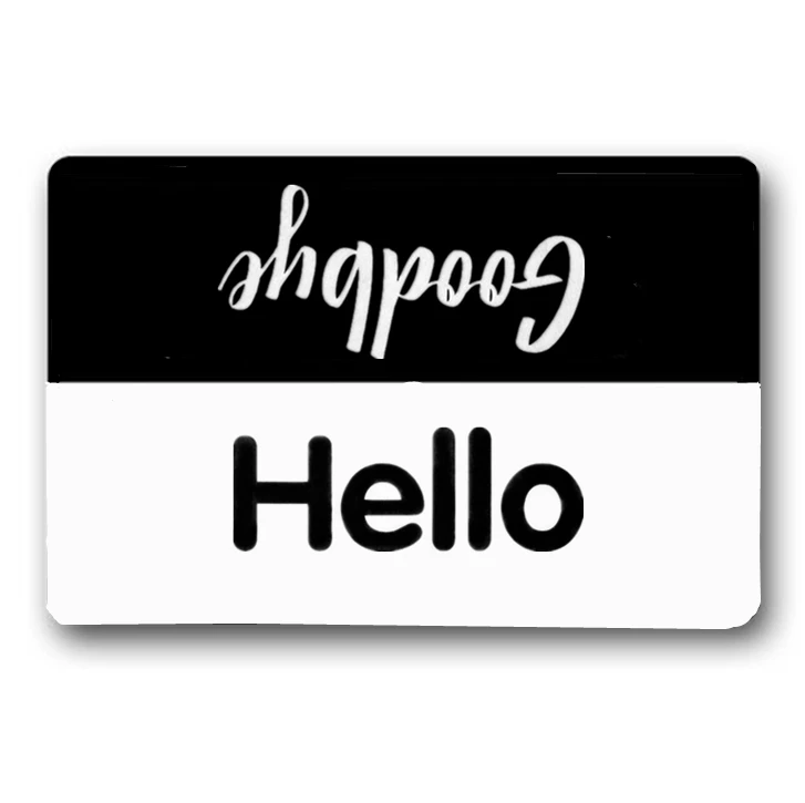 Funny Welcome Hello Goodbye Floor Mat International Typography Door for Front Hallway Living Room Rubber Print | Дом и сад