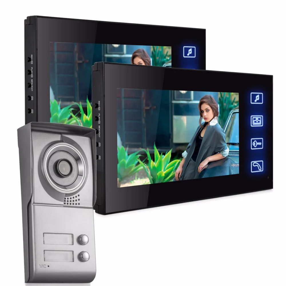 Video Doorbell 7 Inch Monitor Video Intercom Home Door Phone System Support Record