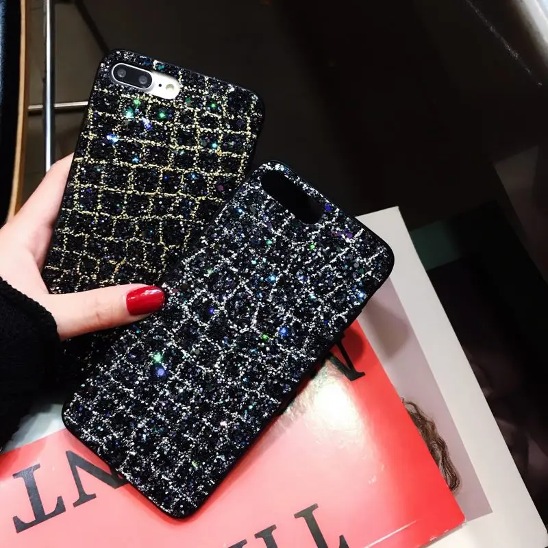 Новый женский модный блестящий чехол для телефона iphone 7 8 6 S Plus Блестящий жесткий