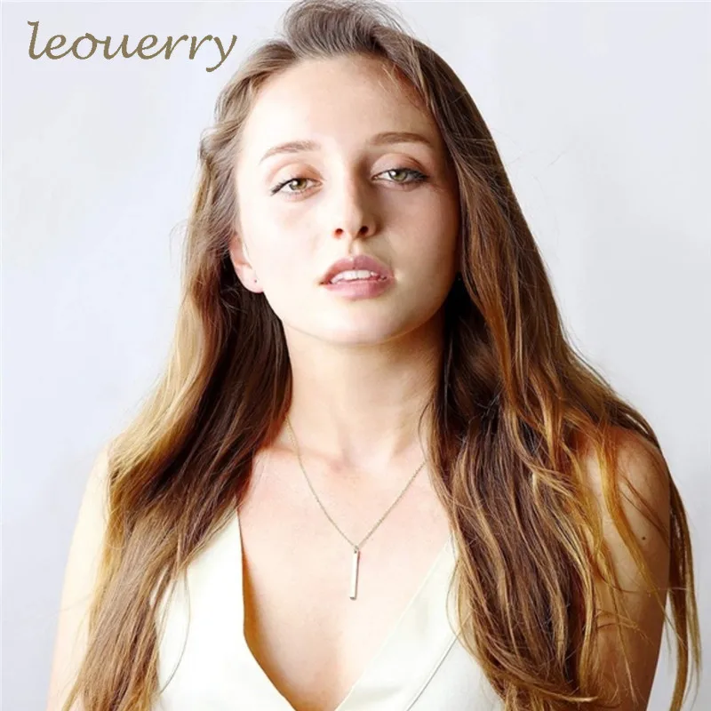 Leouerry Personalized Necklace Vertical Bar Pendant Idea Initial Jewelry Gift | Украшения и аксессуары