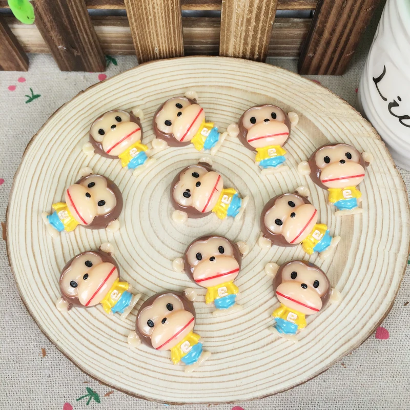 10 штук головистой формы из смолы плоская спина кабошон Kawaii DIY полимера для