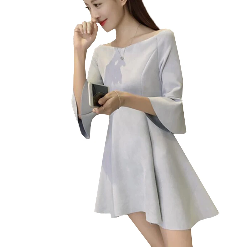 Женское платье из искусственной замши с открытыми плечами без бретелек