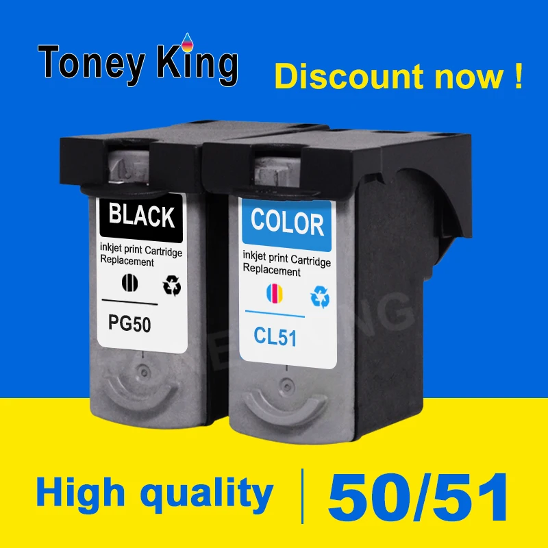 Чернильный картридж Toney King PG50 PG 50 CL51 CL 51 для canon IP2200 IP2400 MP150 MP160 MP170 MP180 MP450 MP460