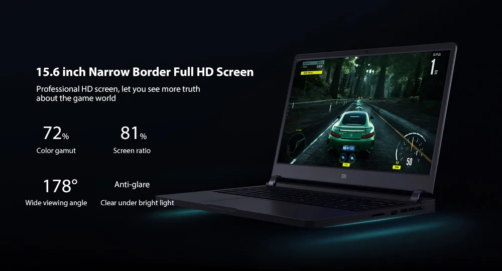 Обновленная версия, ноутбук Xiaomi mi Ga mi ng, 15,6 дюймов, Windows 10, Intel Core i7-8750 H, 16 ГБ ram, 512 Гб SSD, ноутбук