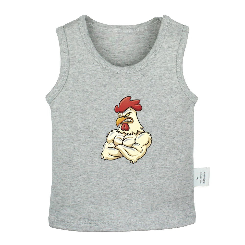 Angry Chicken Pink Dumbo Fairy tale miko and fierce tiger Newborn Baby Tank Tops Toddler Vest Sleeveless Infant Cotton Clothes | Детская