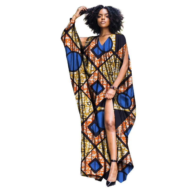 Африканские платья для женщин 2019 сексуальное платье длиной до пола Danshiki Дамская