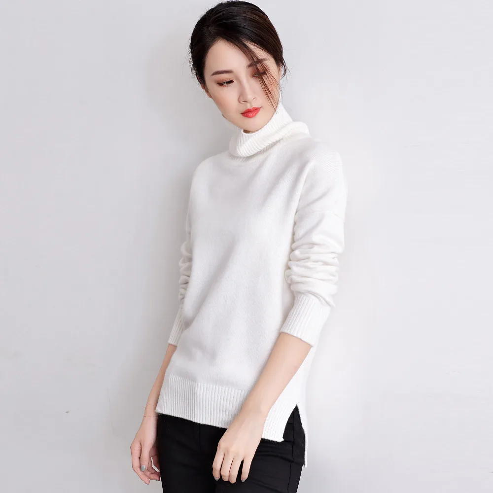 Women Sweaters And Pullovers Cashmere Sweater Women's Fashion Turtleneck Knitted Trendy Tops Ladies Autumn Winter Warm Jumpers | Женская