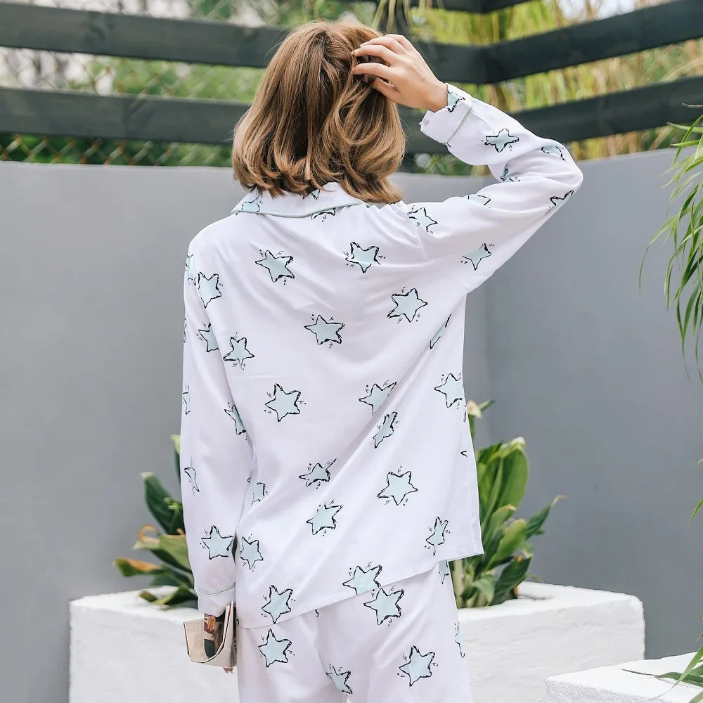 JRMISSLI новый для женщин пижамный комплект осень милые дамы пижамы женские с