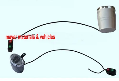 24V with switchdk11 2 in1 светодиодные фары Frontlight для электрический велосипед, педали скутер MTB 24 В 36 В 48 В света с рога установите на передняя вилка с коммутатором - Цвет: 24V with switchdk11