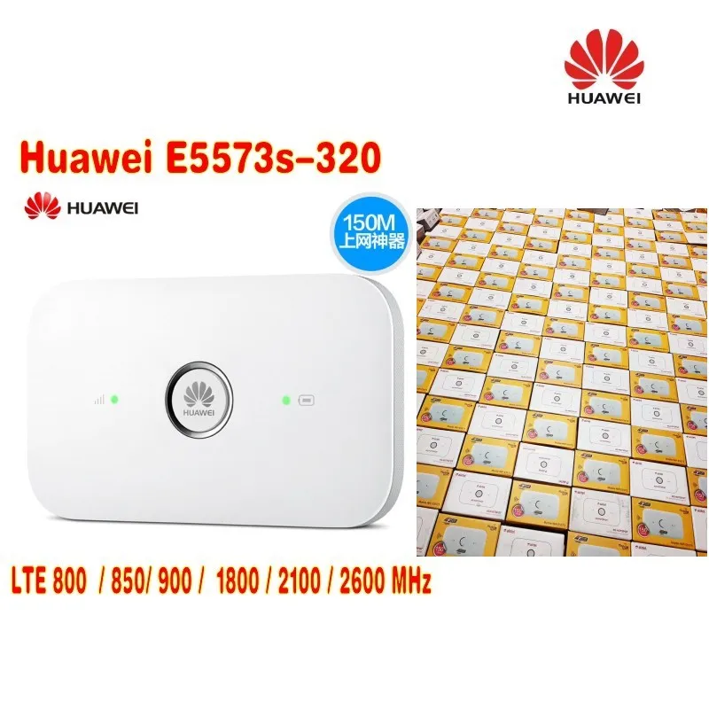 Лот 100pcsunlocked huawei e5573 4g lte 4g wifi маршрутизатор E5573S-320 150 Мбит/с 3g 4g беспроводной 4G LTE fdd band pk e5577 e5372 e5577s