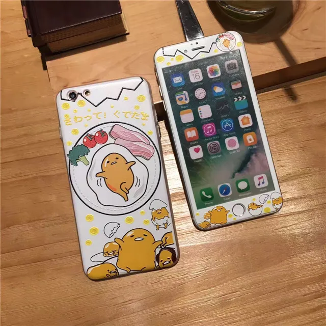 Мультяшный ПК+ ТПУ чехол для телефона iphone 6 6s 7 plus 8+ 3D 9H Защитная пленка для экрана из закаленного стекла - Цвет: 12
