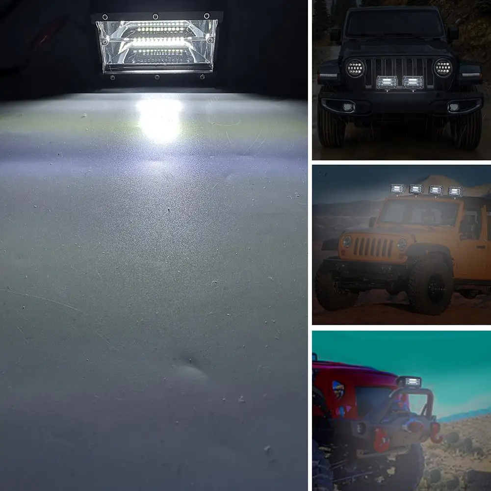 Светильник рабочего света LED-бара на 5 дюймов для вождения вне дорог на лодках, автомобилях, тракторах и грузовиках с высокой мощностью 240 Вт и 2 рядами ламп.