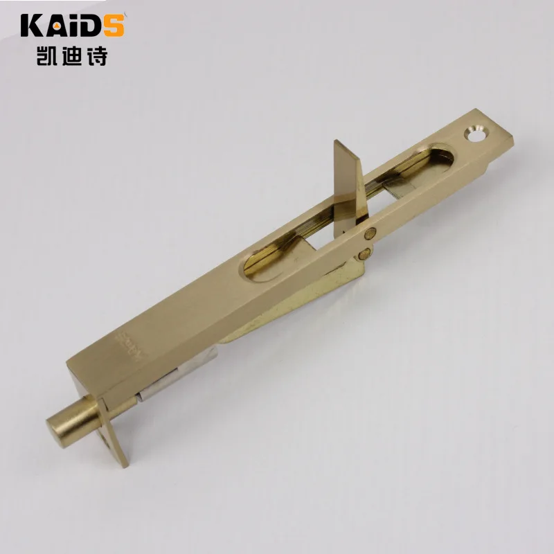 KAIDS потайная медная накладка рычаг действия заподлицо двери болт
