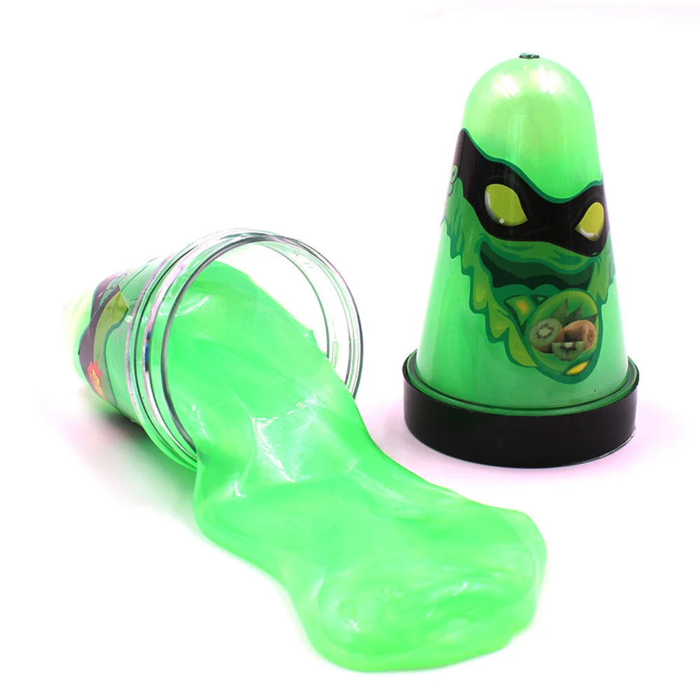 Green Ninja Slime Lizun кристалл Грязь пушистый моделирование мягкая глина блестящие игрушки клей вкус для слизи антистресс шпатлевка рук резинка пластилин - Цвет: Green