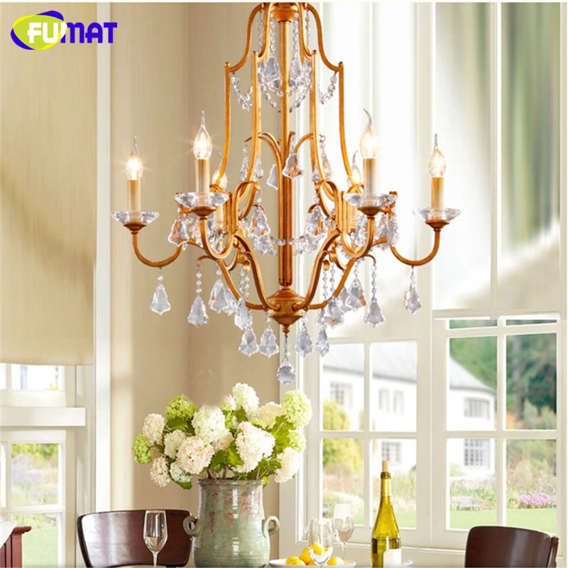 Канделябра FUMAT K9 винтажная американская Подвесная лампа для гостиной отеля бар
