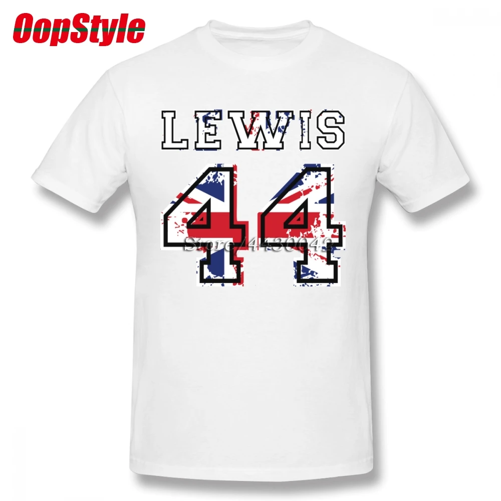 Lewis Hamilton 44 Union Jack T-shirt For Men Dropshipping Summer Short Sleeve Cotton Plus Size Custom Team Tee 4XL 5XL 6XL | Мужская