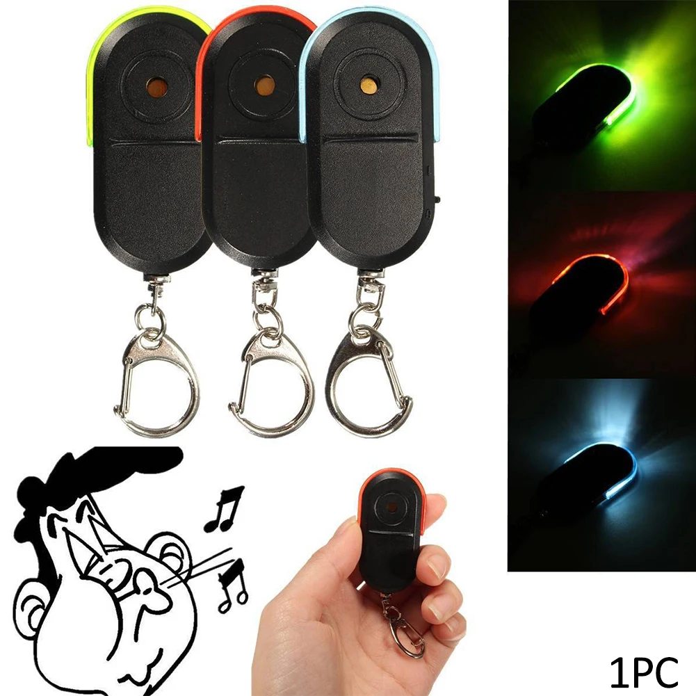 Novelty Whistle or shout Wireless Anti-Lost Alarm Sound Key Finder Locator With Keychain LED Light red blue green | Электроника