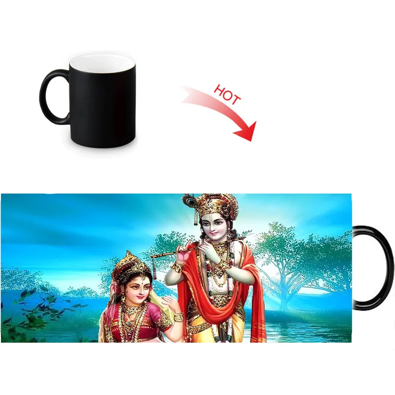 Заказная Термокружка Hinduism Lord Krishna с принтом молочное пиво кофе керамические