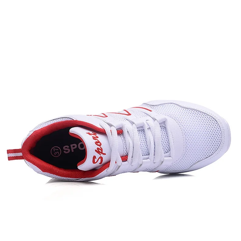 Women's breathable air mesh square dance shoes white black soft bottom sneakers setting-up exercise with cushion | Спорт и